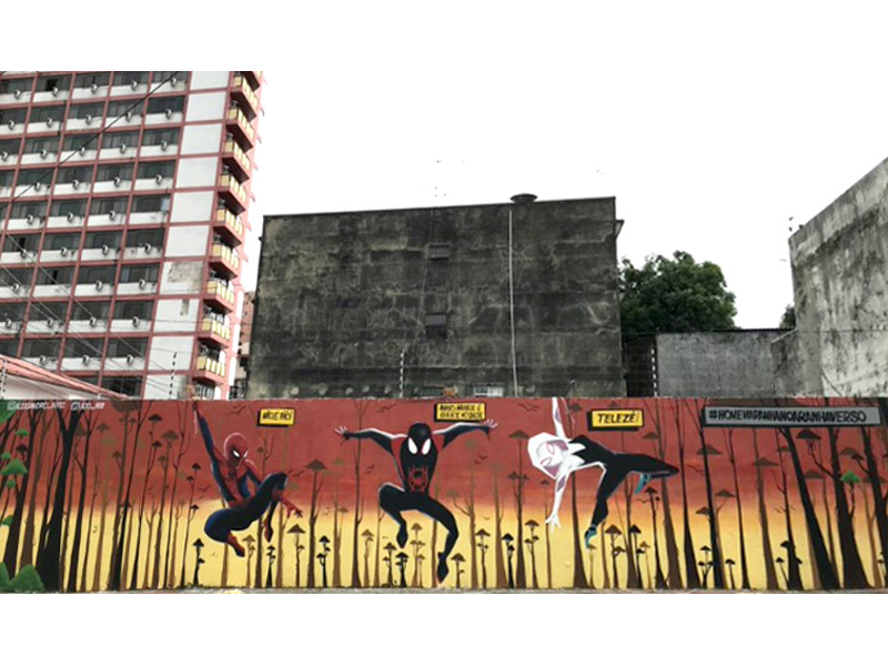 MURAIS GRAFITADOS FILME: HOMEM-ARANHA NO ARANHAVERSO CLIENTE: SONY PICTURES LOCAL: SÃO PAULO / BRASÍLIA / BELO HORIZONTE / MANAUS / RECIFE / PORTO ALEGRE