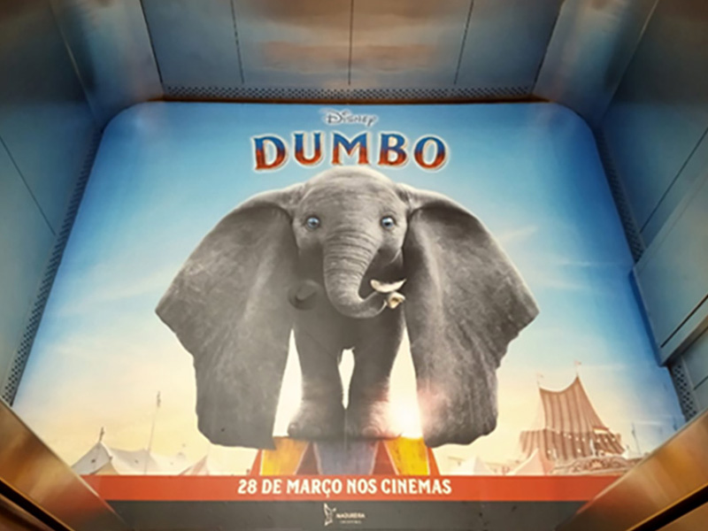MÍDIA MALL  FILME: DUMBO  CLIENTE: DISNEY  LOCAL: MADUREIRA SHOPPING – RIO DE JANEIRO