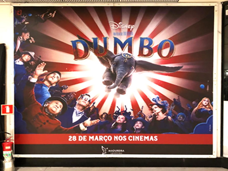 MÍDIA MALL  FILME: DUMBO  CLIENTE: DISNEY  LOCAL: MADUREIRA SHOPPING – RIO DE JANEIRO